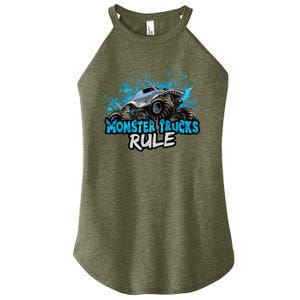 Monster Trucks Rule Women's Perfect Tri Rocker Tank