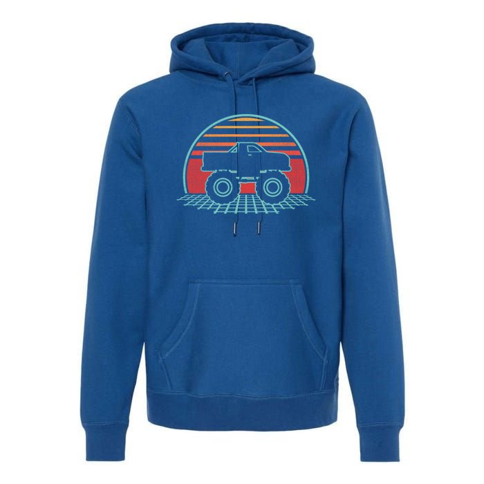 Monster Truck Retro Vintage 80s Style Gift Premium Hoodie