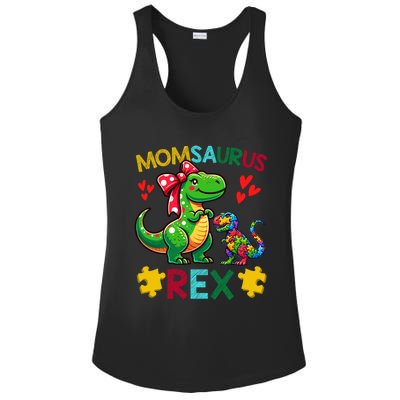 Momsaurus T Rex Dinosaur Mom Autism Awareness MotherS Day Gift Ladies PosiCharge Competitor Racerback Tank