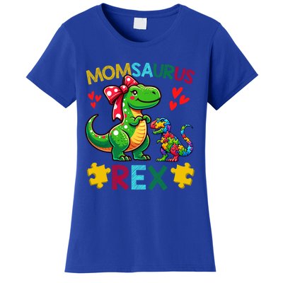 Momsaurus T Rex Dinosaur Mom Autism Awareness MotherS Day Gift Women's T-Shirt