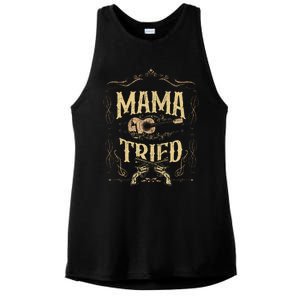 Mama Tried Renegade Outlaw Music Lovers Country Ladies PosiCharge Tri-Blend Wicking Tank