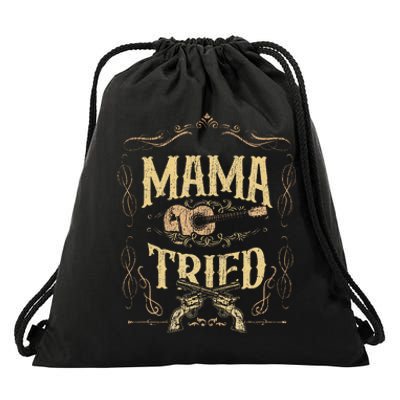 Mama Tried Renegade Outlaw Music Lovers Country Drawstring Bag