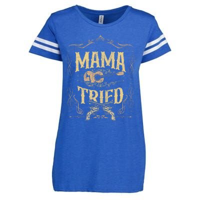 Mama Tried Renegade Outlaw Music Lovers Country Enza Ladies Jersey Football T-Shirt