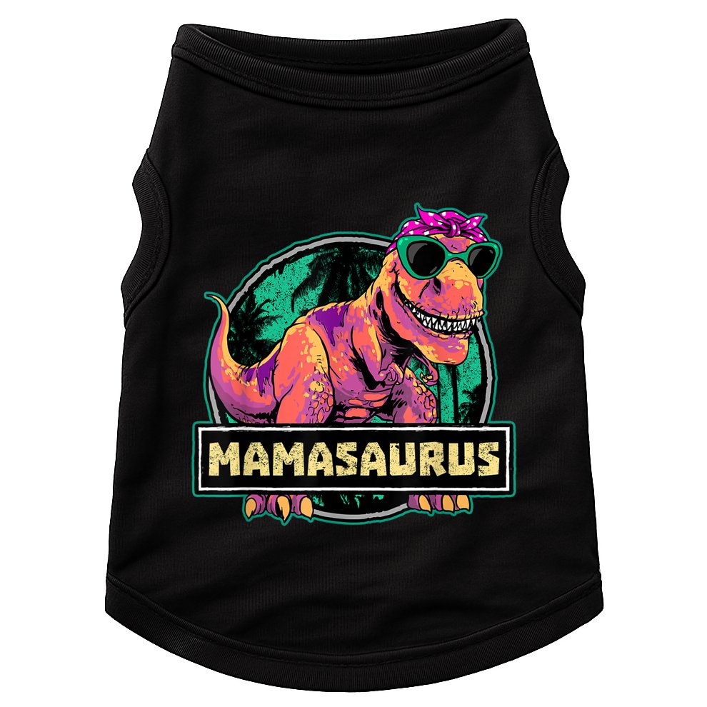 Mamasaurus T Rex Mama Saurus Dinosaur Womens Doggie Tank