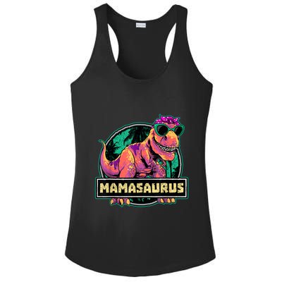 Mamasaurus T Rex Mama Saurus Dinosaur Womens Ladies PosiCharge Competitor Racerback Tank