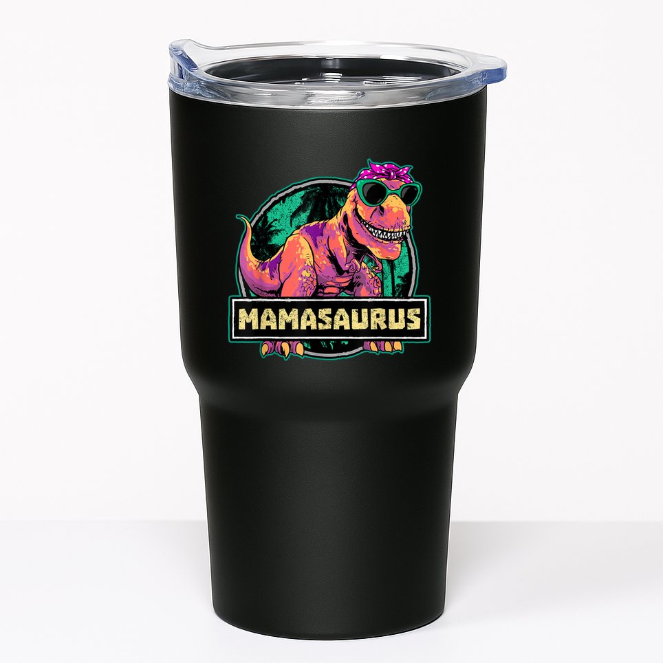 Mamasaurus T Rex Mama Saurus Dinosaur Womens Tumbler