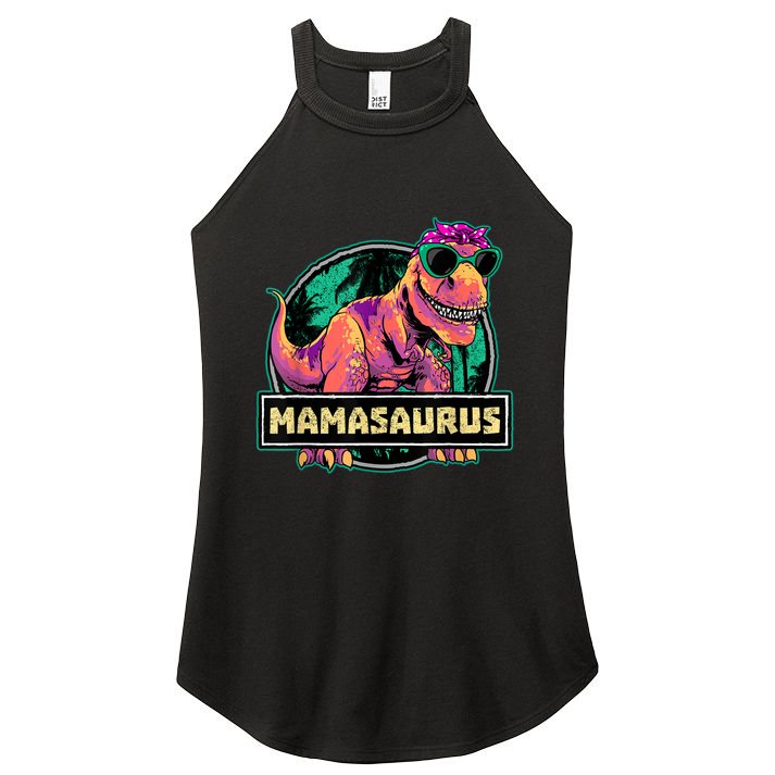 Mamasaurus T Rex Mama Saurus Dinosaur Womens Women's Perfect Tri Rocker Tank