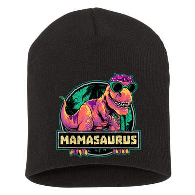 Mamasaurus T Rex Mama Saurus Dinosaur Womens Short Acrylic Beanie