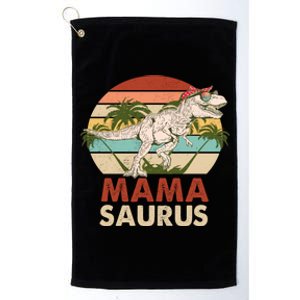 Mamasaurus T Rex Dinosaur Family Matching Mothers Day Mom Gift Platinum Collection Golf Towel