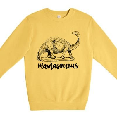 Mamasaurus T Rex Dinosaur Funny Mama Saurus Family Matching Cool Gift Premium Crewneck Sweatshirt