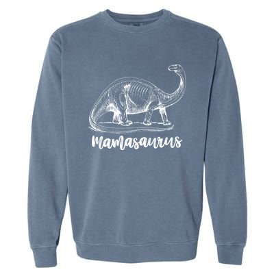 Mamasaurus T Rex Dinosaur Funny Mama Saurus Family Matching Cool Gift Garment-Dyed Sweatshirt