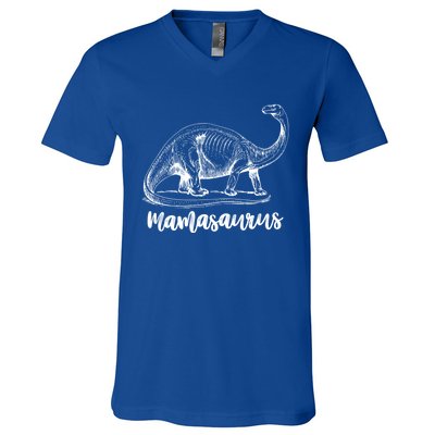 Mamasaurus T Rex Dinosaur Funny Mama Saurus Family Matching Cool Gift V-Neck T-Shirt