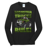 Monster Trucks Rule Jam Birthday Boy Monster Truck Gifts Tall Long Sleeve T-Shirt