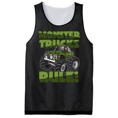 Monster Trucks Rule Jam Birthday Boy Monster Truck Gifts Mesh Reversible Basketball Jersey Tank