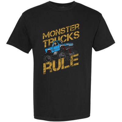 Monster Trucks Rule Jam Birthday Boy Monster Truck Gift Garment-Dyed Heavyweight T-Shirt