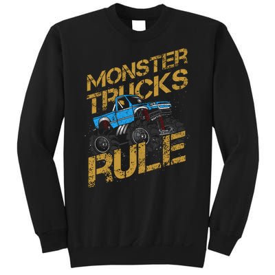 Monster Trucks Rule Jam Birthday Boy Monster Truck Gift Sweatshirt