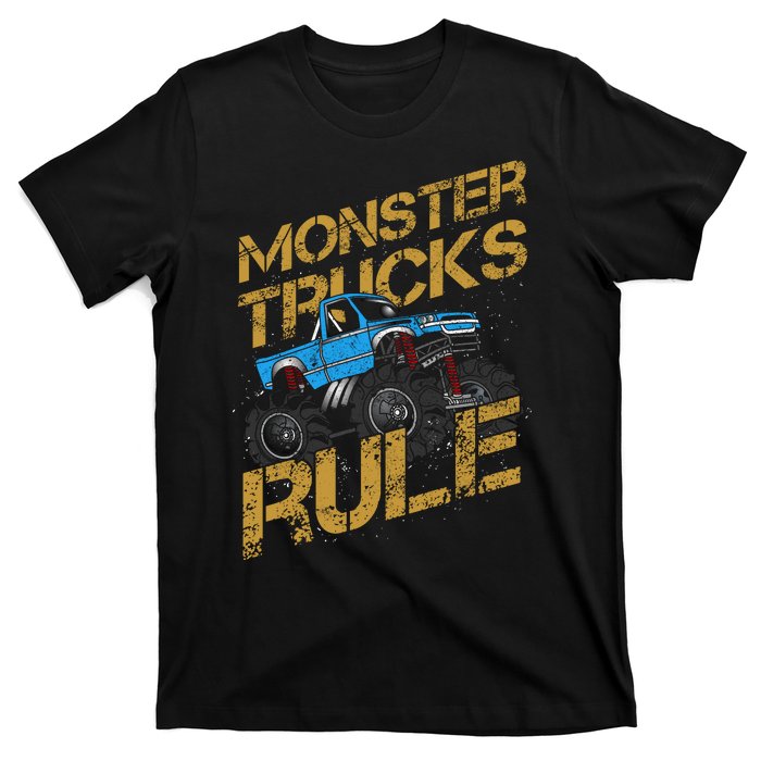 Monster Trucks Rule Jam Birthday Boy Monster Truck Gift T-Shirt