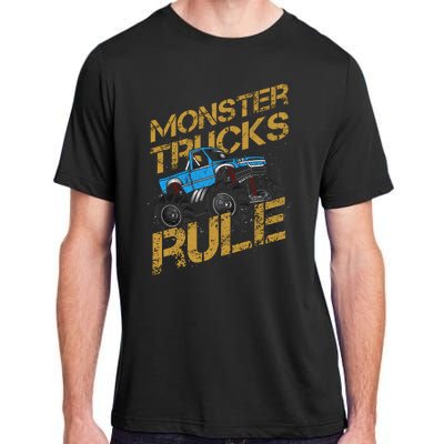 Monster Trucks Rule Jam Birthday Boy Monster Truck Gift Adult ChromaSoft Performance T-Shirt