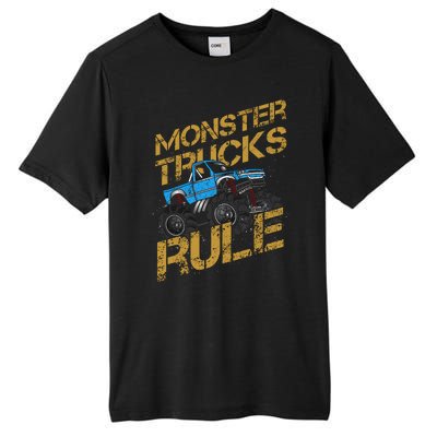 Monster Trucks Rule Jam Birthday Boy Monster Truck Gift Tall Fusion ChromaSoft Performance T-Shirt