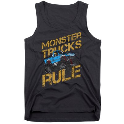 Monster Trucks Rule Jam Birthday Boy Monster Truck Gift Tank Top