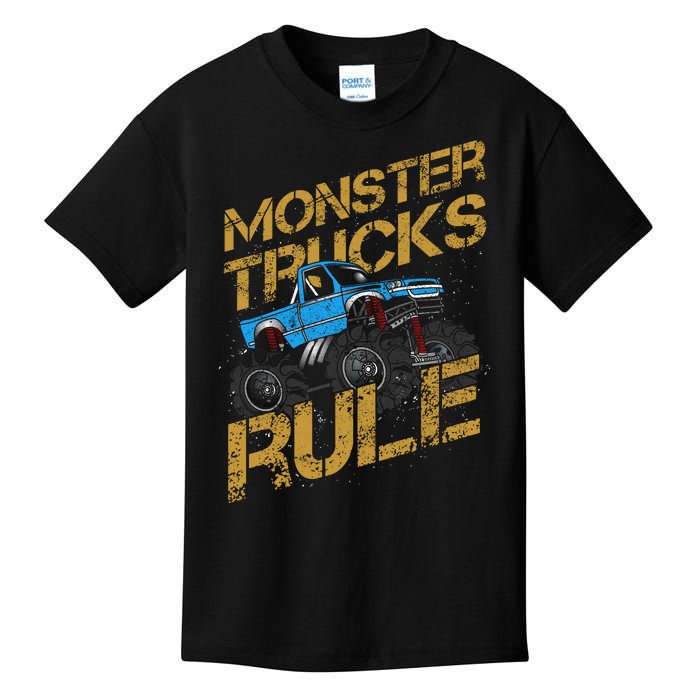 Monster Trucks Rule Jam Birthday Boy Monster Truck Gift Kids T-Shirt