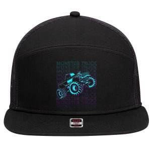 M.O.N.S.T.E.R Truck Retro 7 Panel Mesh Trucker Snapback Hat