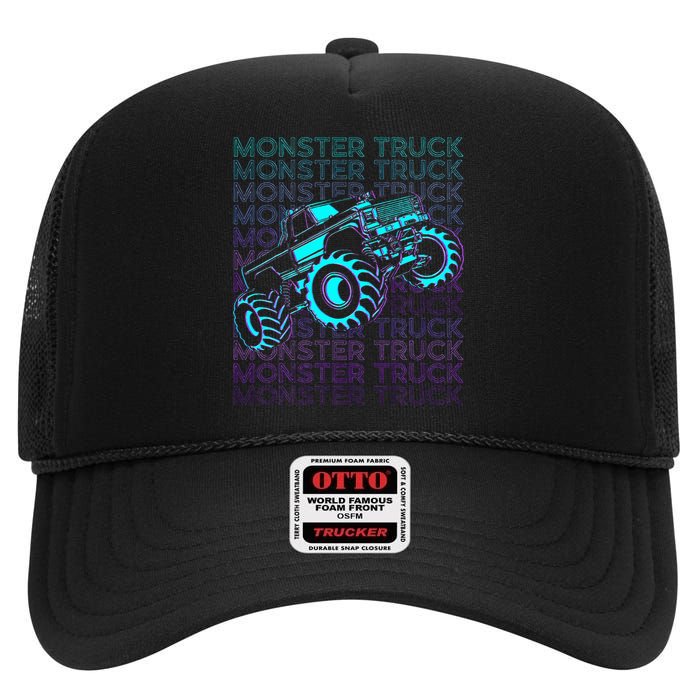 M.O.N.S.T.E.R Truck Retro High Crown Mesh Back Trucker Hat