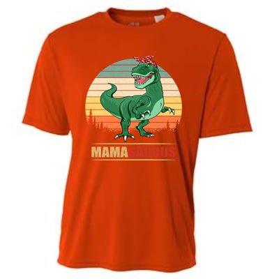 Mamasaurus T Rex Dinosaur Funny Mama Saurus Family Matching Funny Gift Cooling Performance Crew T-Shirt