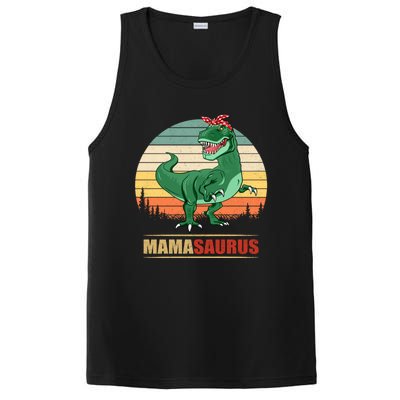 Mamasaurus T Rex Dinosaur Funny Mama Saurus Family Matching Funny Gift PosiCharge Competitor Tank