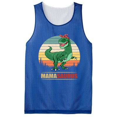 Mamasaurus T Rex Dinosaur Funny Mama Saurus Family Matching Funny Gift Mesh Reversible Basketball Jersey Tank