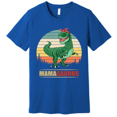 Mamasaurus T Rex Dinosaur Funny Mama Saurus Family Matching Funny Gift Premium T-Shirt