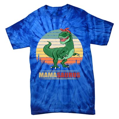 Mamasaurus T Rex Dinosaur Funny Mama Saurus Family Matching Funny Gift Tie-Dye T-Shirt