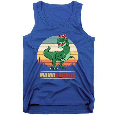 Mamasaurus T Rex Dinosaur Funny Mama Saurus Family Matching Funny Gift Tank Top