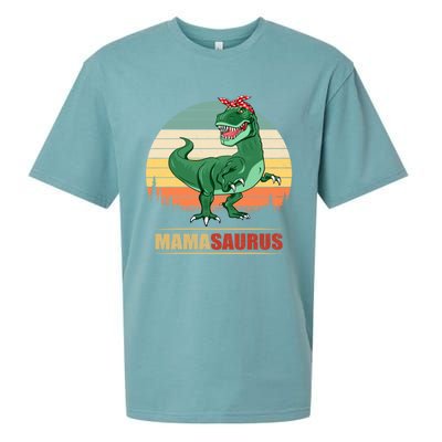 Mamasaurus T Rex Dinosaur Funny Mama Saurus Family Matching Funny Gift Sueded Cloud Jersey T-Shirt