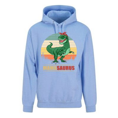 Mamasaurus T Rex Dinosaur Funny Mama Saurus Family Matching Funny Gift Unisex Surf Hoodie