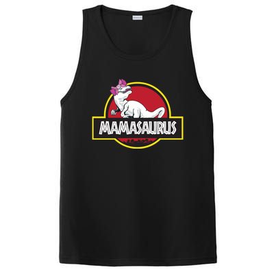 Mamasaurus T Rex Dinosaur Funny Mama Saurus Gift PosiCharge Competitor Tank