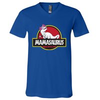 Mamasaurus T Rex Dinosaur Funny Mama Saurus Gift V-Neck T-Shirt