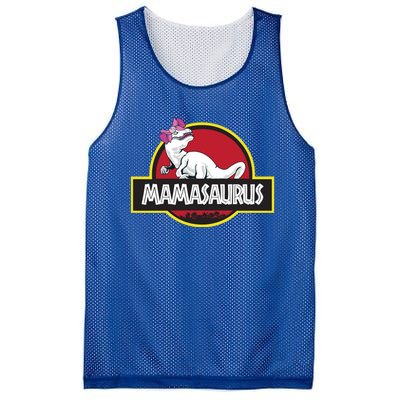 Mamasaurus T Rex Dinosaur Funny Mama Saurus Gift Mesh Reversible Basketball Jersey Tank