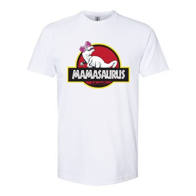 Mamasaurus T Rex Dinosaur Funny Mama Saurus Gift Softstyle CVC T-Shirt