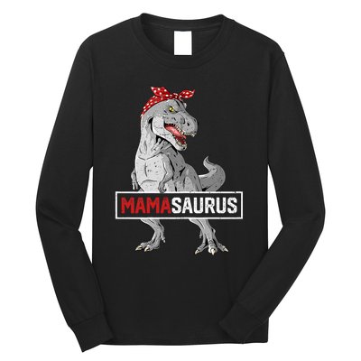 Mamasaurus T Rex Birthday Dinosaur Mommy Family Matching Long Sleeve Shirt