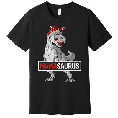 Mamasaurus T Rex Birthday Dinosaur Mommy Family Matching Premium T-Shirt