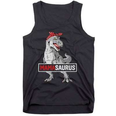 Mamasaurus T Rex Birthday Dinosaur Mommy Family Matching Tank Top