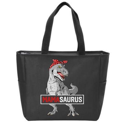 Mamasaurus T Rex Birthday Dinosaur Mommy Family Matching Zip Tote Bag