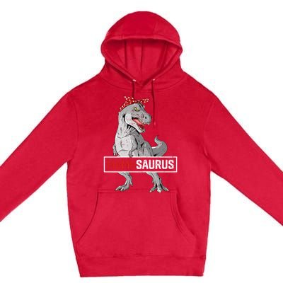 Mamasaurus T Rex Birthday Dinosaur Mommy Family Matching Premium Pullover Hoodie