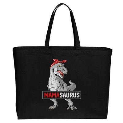 Mamasaurus T Rex Birthday Dinosaur Mommy Family Matching Cotton Canvas Jumbo Tote