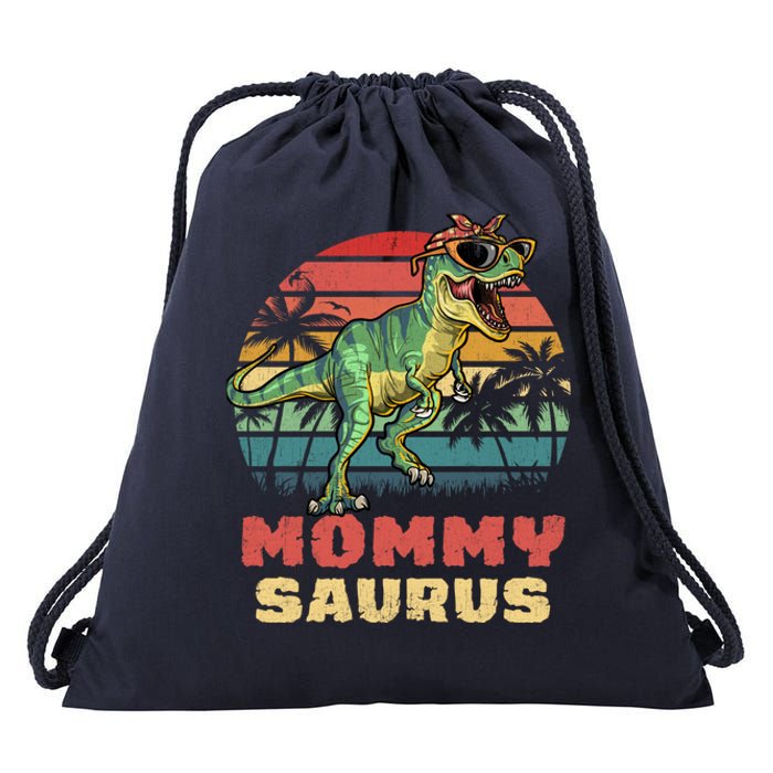 Mommysaurus T Rex Dinosaur Mamasaurus Wo Mommy Saurus Drawstring Bag