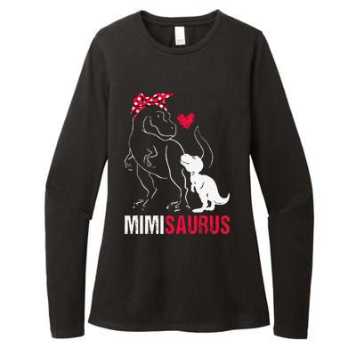 Mimisaurus T Rex Dinosaur Mimi Saurus Family Matching Womens CVC Long Sleeve Shirt