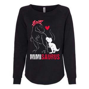 Mimisaurus T Rex Dinosaur Mimi Saurus Family Matching Womens California Wash Sweatshirt