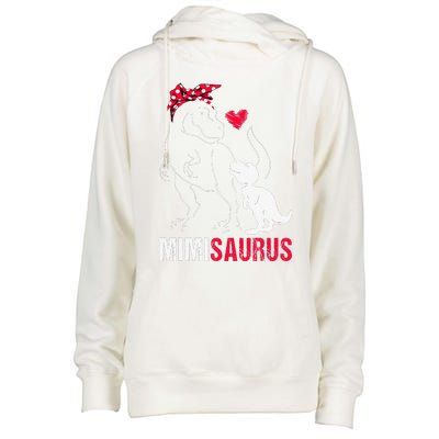 Mimisaurus T Rex Dinosaur Mimi Saurus Family Matching Womens Funnel Neck Pullover Hood