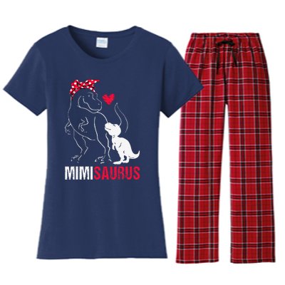 Mimisaurus T Rex Dinosaur Mimi Saurus Family Matching Women's Flannel Pajama Set